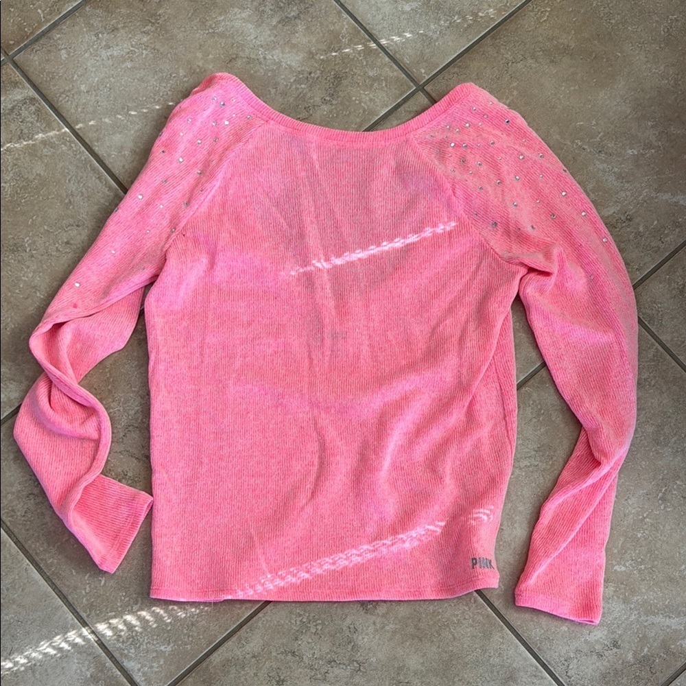 Victoria's Secret Low Back Pink Sparkle Tunic